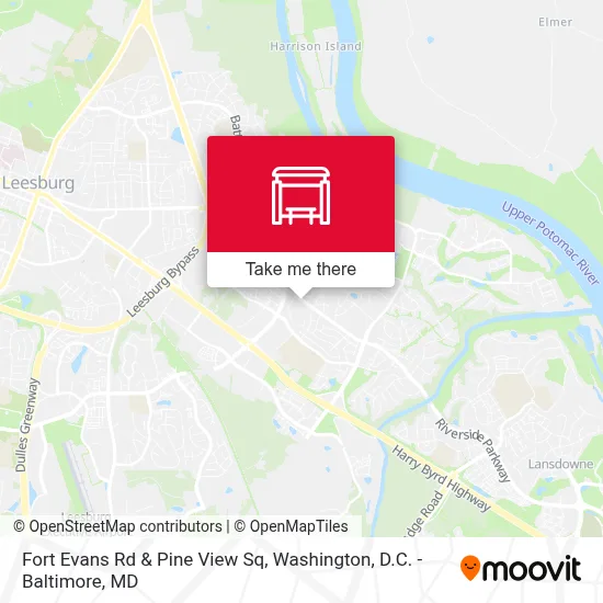 Fort Evans Rd & Pine View Sq map