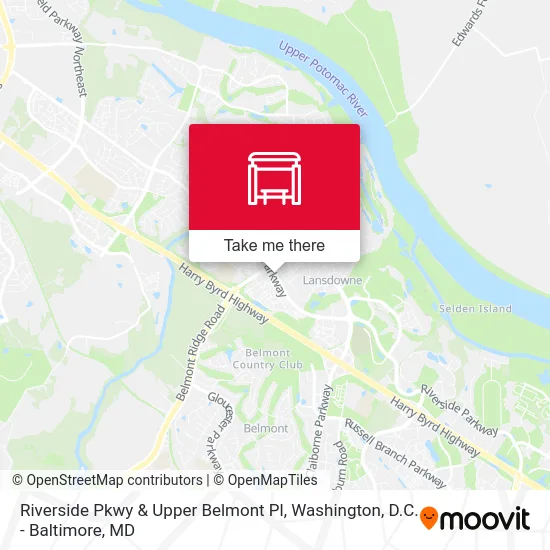 Riverside Pkwy & Upper Belmont Pl map