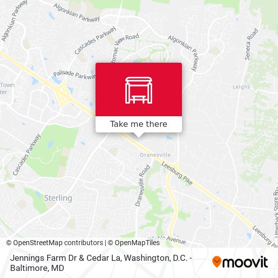 Jennings Farm Dr & Cedar La map