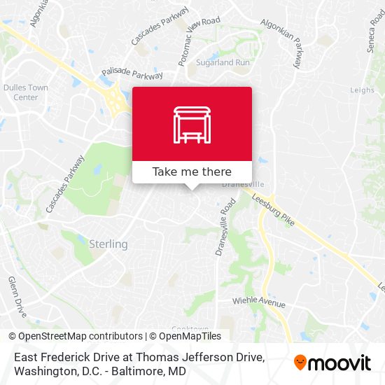 Mapa de East Frederick Drive at Thomas Jefferson Drive