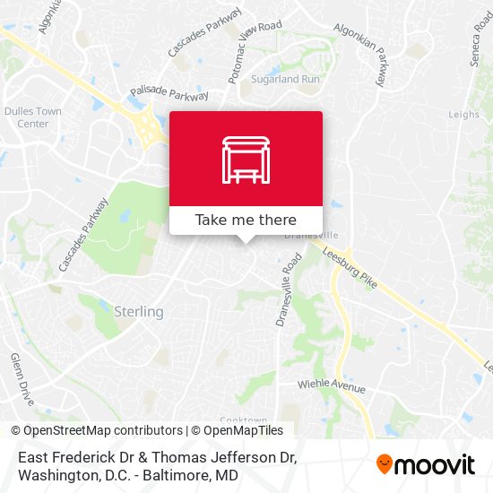 East Frederick Dr & Thomas Jefferson Dr map