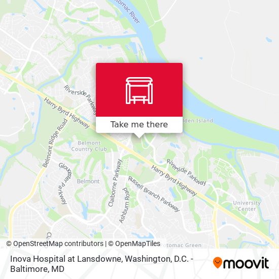 Mapa de Inova Hospital at Lansdowne