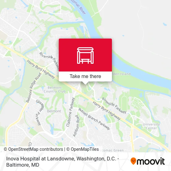 Mapa de Inova Hospital at Lansdowne