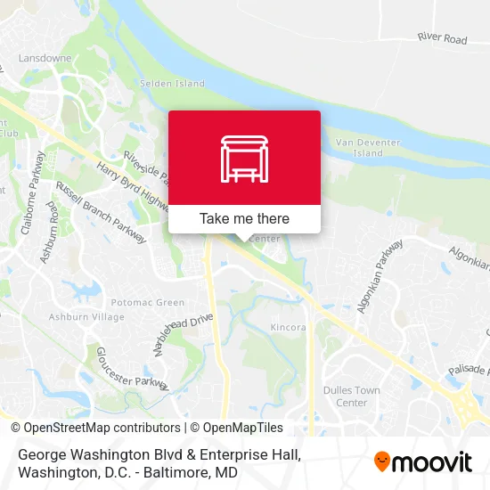 George Washington Blvd & Enterprise Hall map