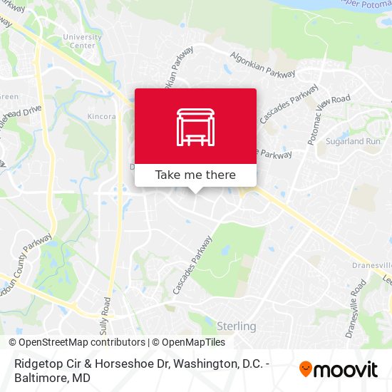 Ridgetop Cir & Horseshoe Dr map