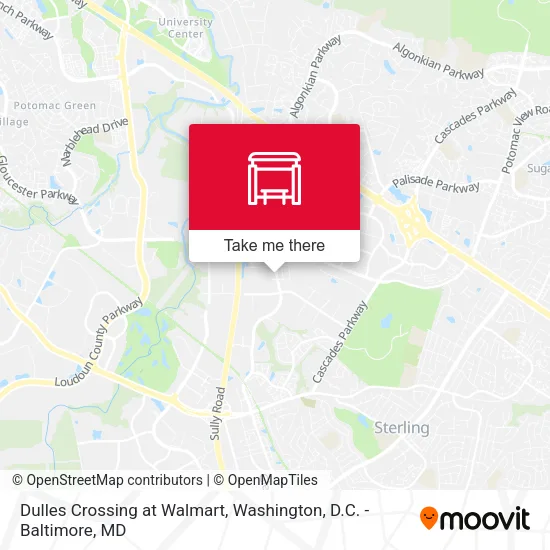Dulles Crossing at Walmart map