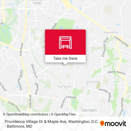 Providence Village Dr & Maple Ave map