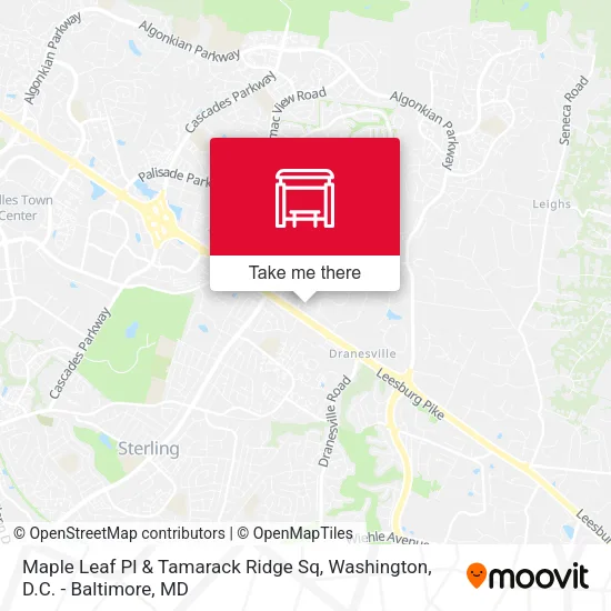 Maple Leaf Pl & Tamarack Ridge Sq map