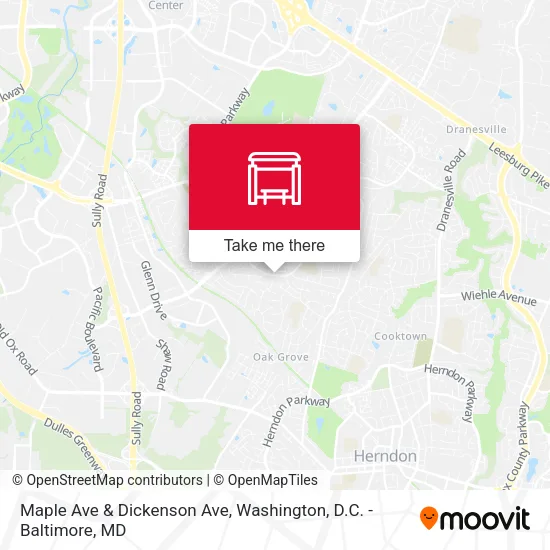 Maple Ave & Dickenson Ave map
