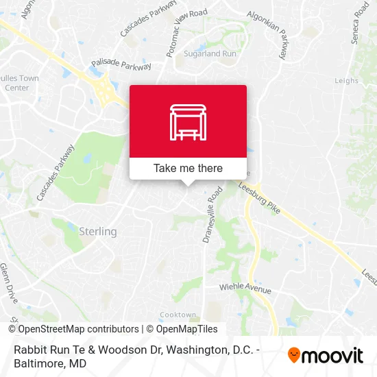 Rabbit Run Te & Woodson Dr map