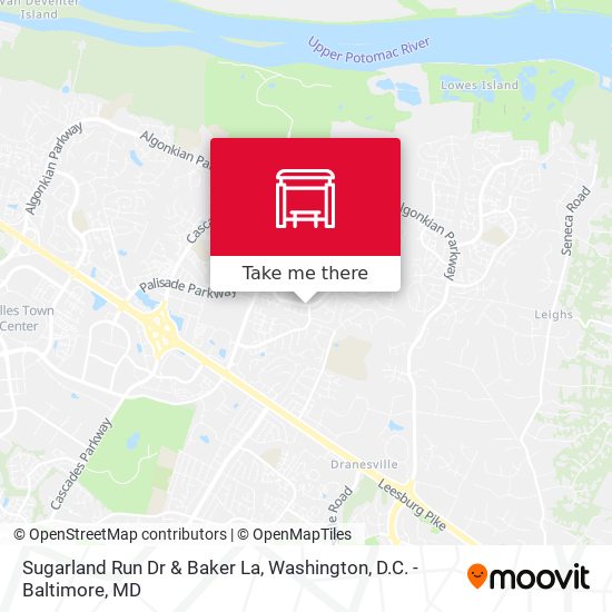 Sugarland Run Dr & Baker La map