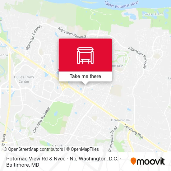 Potomac View Rd & Nvcc - Nb map