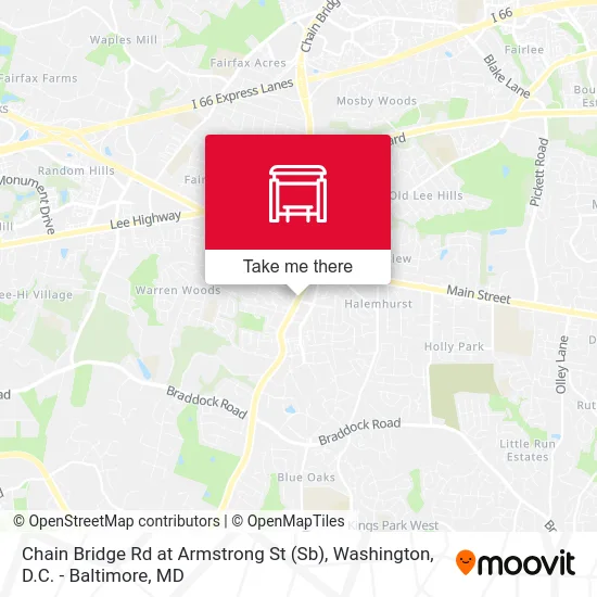 Chain Bridge Rd at Armstrong St (Sb) map