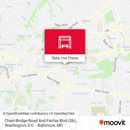 Chain Bridge Road And Fairfax Blvd (Sb) map