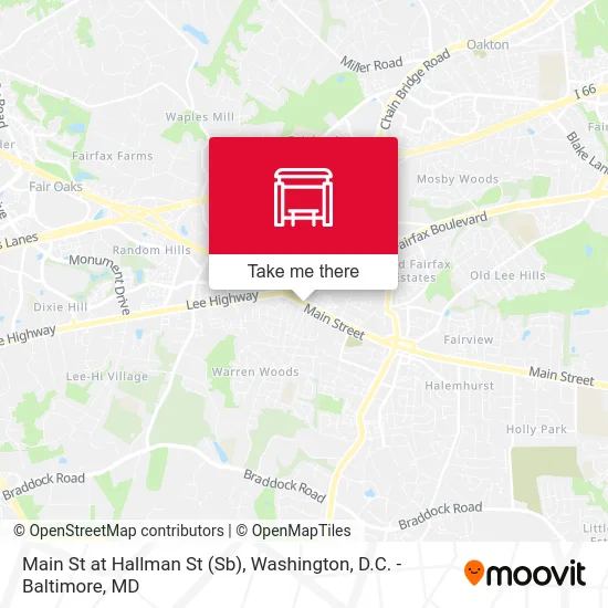 Main St at Hallman St (Sb) map