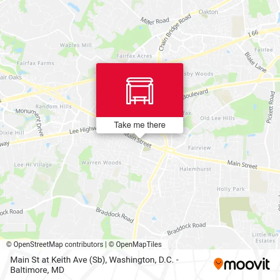 Main St at Keith Ave (Sb) map