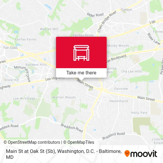 Main St at Oak St (Sb) map