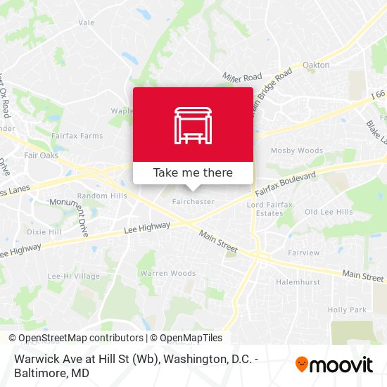 Mapa de Warwick Ave at Hill St (Wb)