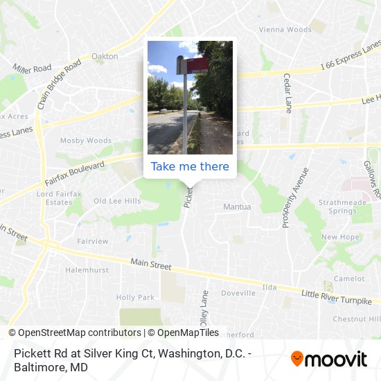 Pickett Rd at Silver King Ct map