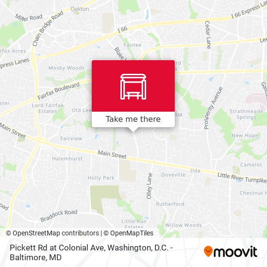 Mapa de Pickett Rd at Colonial Ave