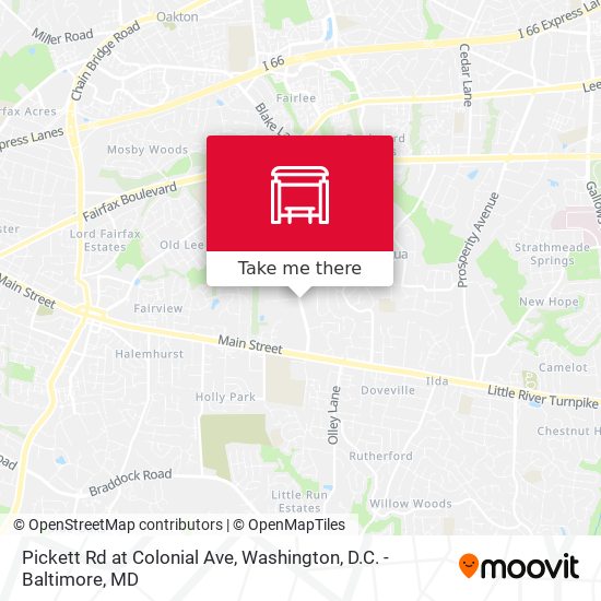 Pickett Rd at Colonial Ave map