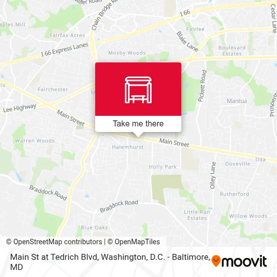 Main St at Tedrich Blvd map