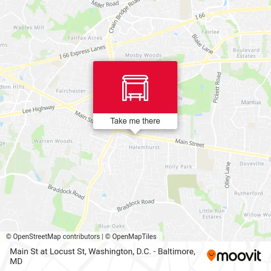 Main St at Locust St map
