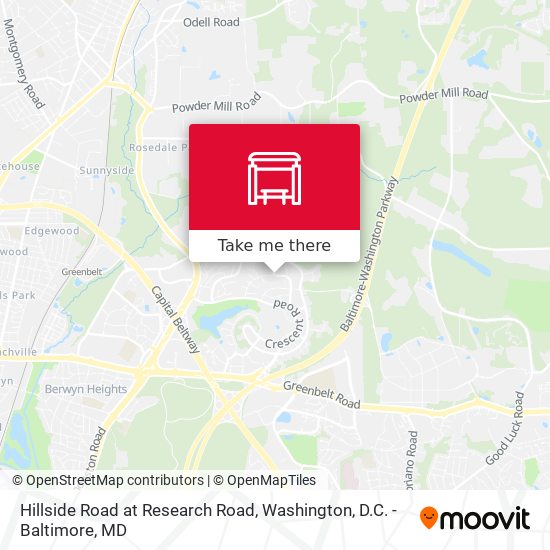 Mapa de Hillside Road at Research Road