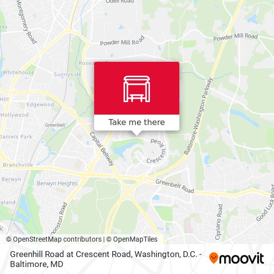 Mapa de Greenhill Road at Crescent Road