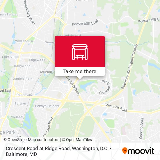 Crescent Road at Ridge Road map
