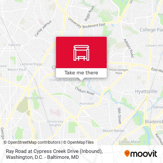 Ray Road at Cypress Creek Drive (Inbound) map