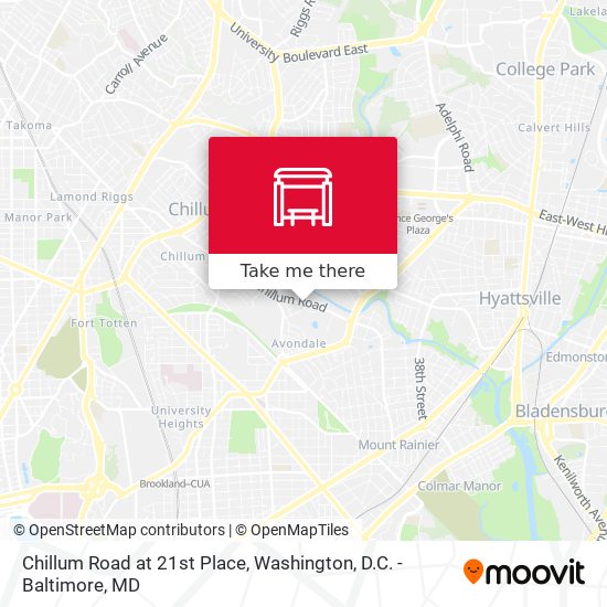 Chillum Road at 21st Place map