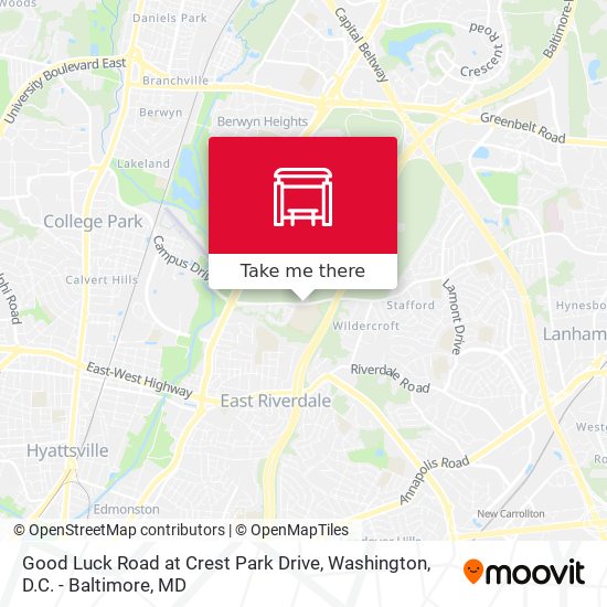 Good Luck Road at Crest Park Drive map