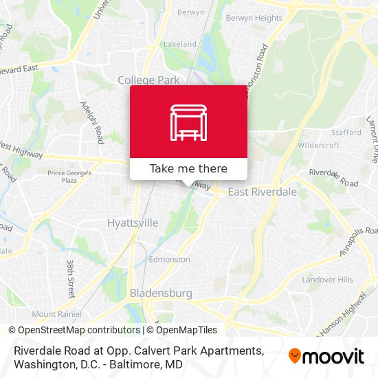 Riverdale Road at Opp. Calvert Park Apartments map