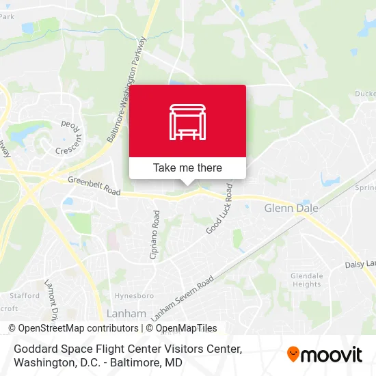 Goddard Space Flight Center Visitors Center map