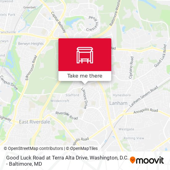 Good Luck Road at Terra Alta Drive map