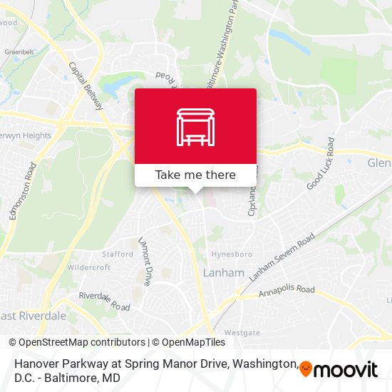 Mapa de Hanover Parkway at Spring Manor Drive