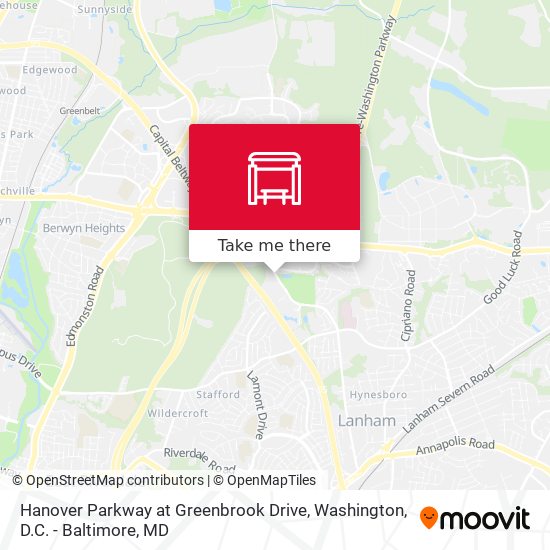 Hanover Parkway at Greenbrook Drive map