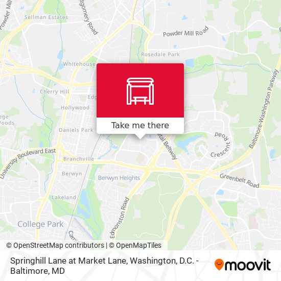 Springhill Lane at Market Lane map