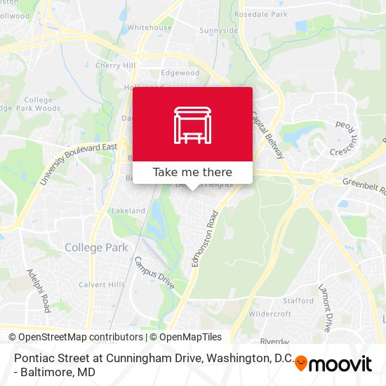 Pontiac Street at Cunningham Drive map