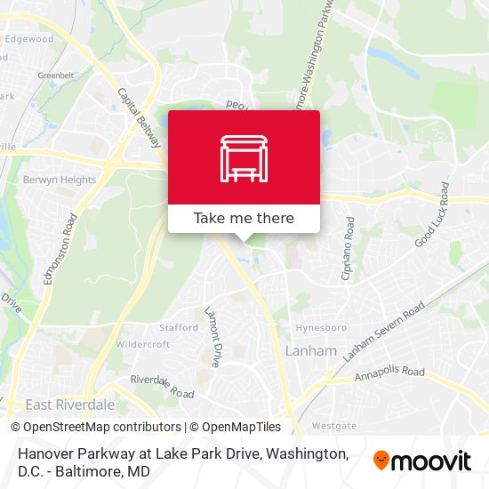 Mapa de Hanover Parkway at Lake Park Drive