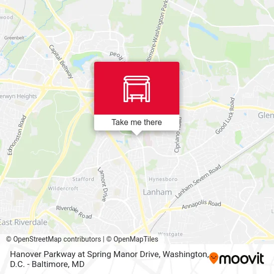 Hanover Parkway at Spring Manor Drive map