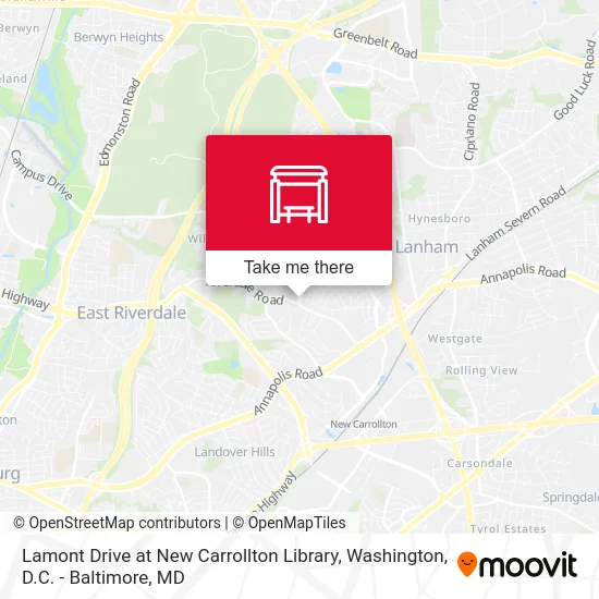 Lamont Drive at New Carrollton Library map