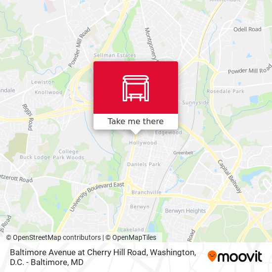 Mapa de Baltimore Avenue at Cherry Hill Road