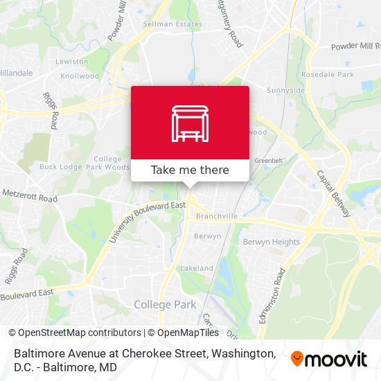 Baltimore Avenue at Cherokee Street map