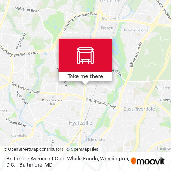 Mapa de Baltimore Avenue at Opp. Whole Foods
