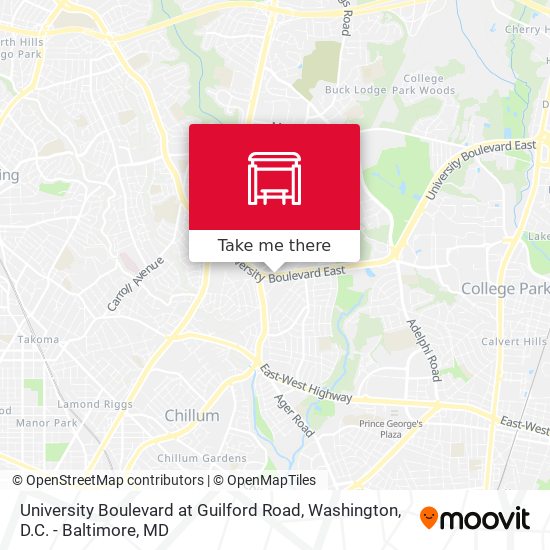 University Boulevard at Guilford Road map