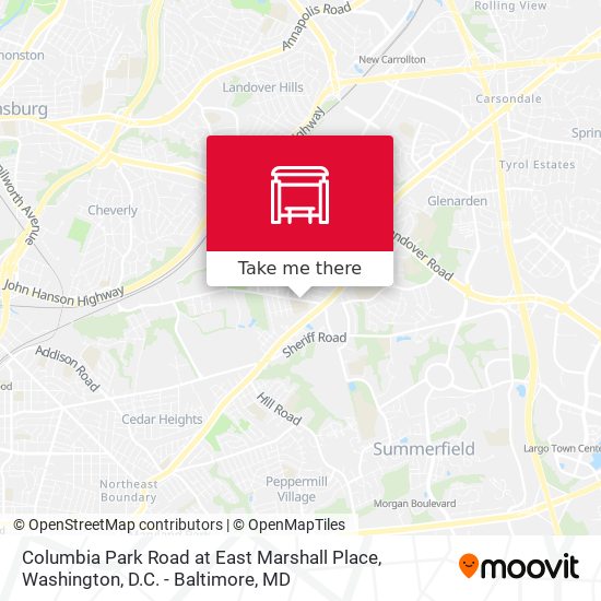 Columbia Park Road at East Marshall Place map