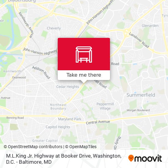M.L.King Jr. Highway at Booker Drive map