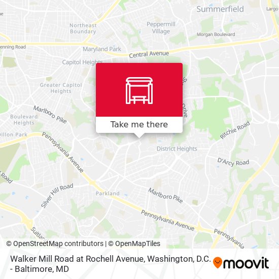 Walker Mill Road at Rochell Avenue map